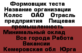 Формовщик теста › Название организации ­ Колос-3, ОАО › Отрасль предприятия ­ Пищевая промышленность › Минимальный оклад ­ 21 000 - Все города Работа » Вакансии   . Кемеровская обл.,Юрга г.